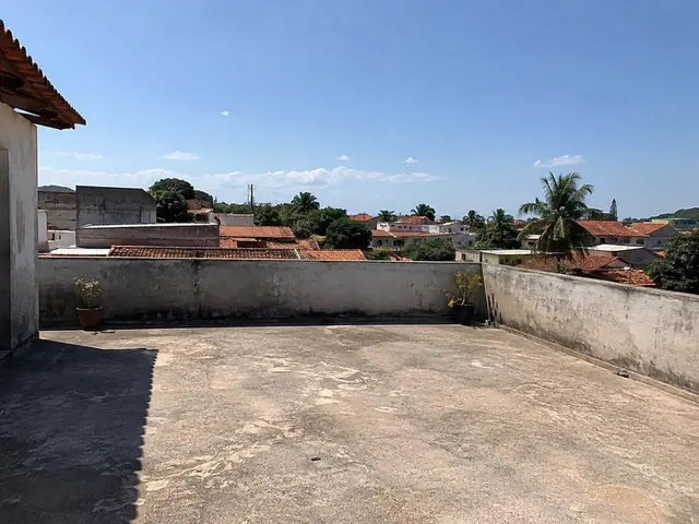 Terraço aberto antes da estrutura metálica